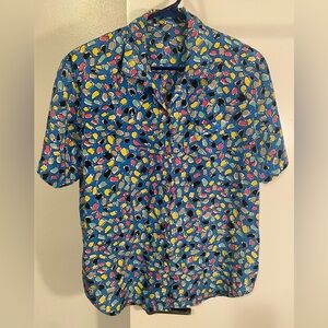 Vintage Patterned Short Sleeve Shirt